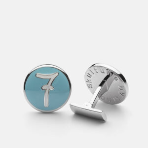 Skultuna 1607 스쿨투나 Cufflinks 7 design Lino Ieluzzi - Light blue 남성 주얼리 스웨덴
