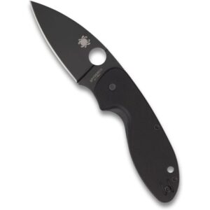 Spyderco효율적나이프 드롭포인트 검정칼날 검정G-10손잡이-PlainEdge C216GPBBK