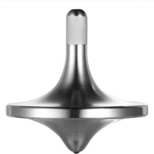 스테인리스스틸 스피닝탑 프리미엄 책상 EDC 가성비 매우 좋습니다 (은 큰 직경 34mm)