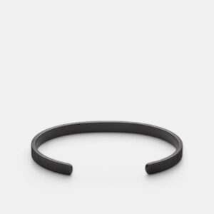 Skultuna 1607 스쿨투나 Ribbed Cuff Thin - Titanium Black 여성 주얼리 스웨덴