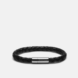 Skultuna 1607 스쿨투나 Leather Bracelet - Black 남성 주얼리 스웨덴