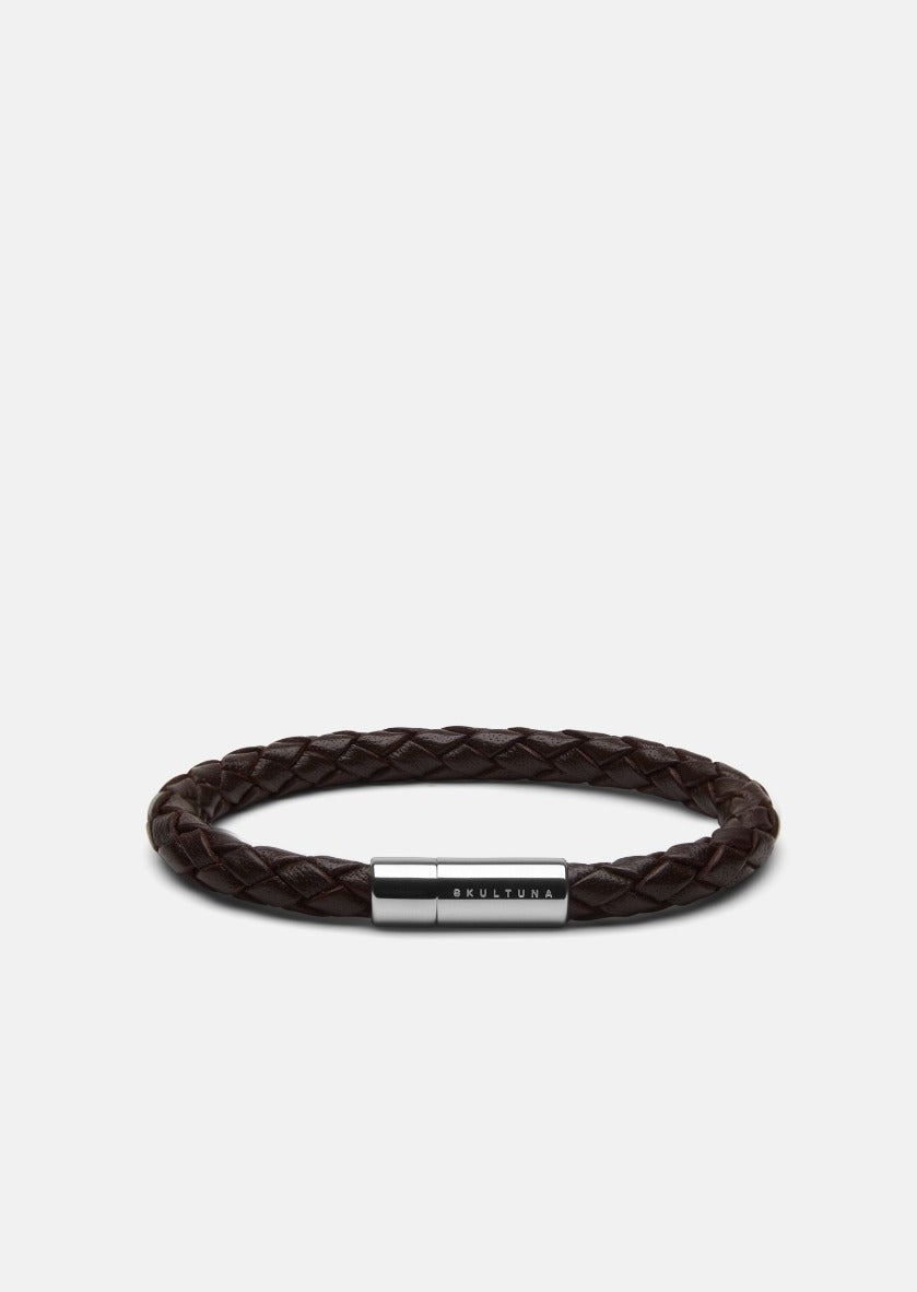 Skultuna 1607 스쿨투나 Leather Bracelet - Dark Brown 남성 주얼리 스웨덴