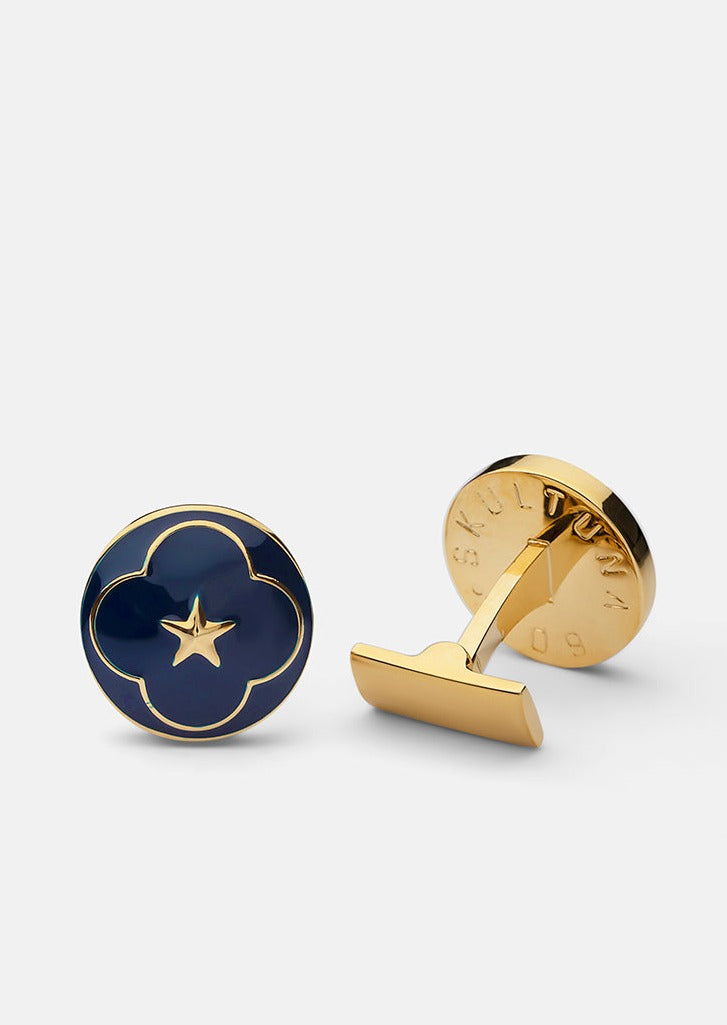Skultuna 1607 스쿨투나 Royal Wedding Polar Star Cufflinks - Blue 남성 주얼리 스웨덴