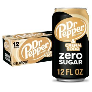 DR페퍼와 크림소다제로슈가 12floz(355ml) 캔 12팩 제로 슈가 크림 소다 12floz(355ml)(12개 팩)