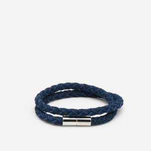 Skultuna 1607 스쿨투나 Suede Bracelet - Blue 남성 주얼리 스웨덴