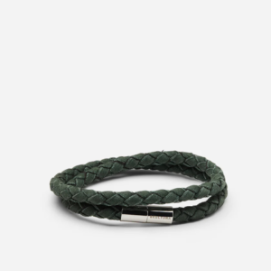 Skultuna 1607 스쿨투나 Suede Bracelet - Dark Green 남성 주얼리 스웨덴