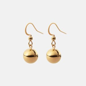 Skultuna 1607 스쿨투나 Ball Drop Earrings – Gold Plated 여성 주얼리 스웨덴