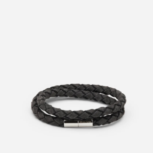 Skultuna 1607 스쿨투나 Suede Bracelet - Black 남성 주얼리 스웨덴