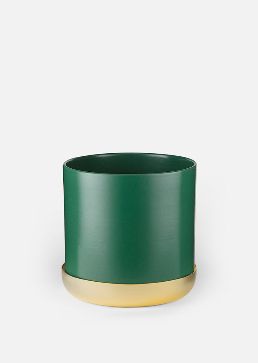 Skultuna 1607 스쿨투나 Nurture Planter - Grön & Mässingsfat - Stor 스웨덴 왕실 황동 공방