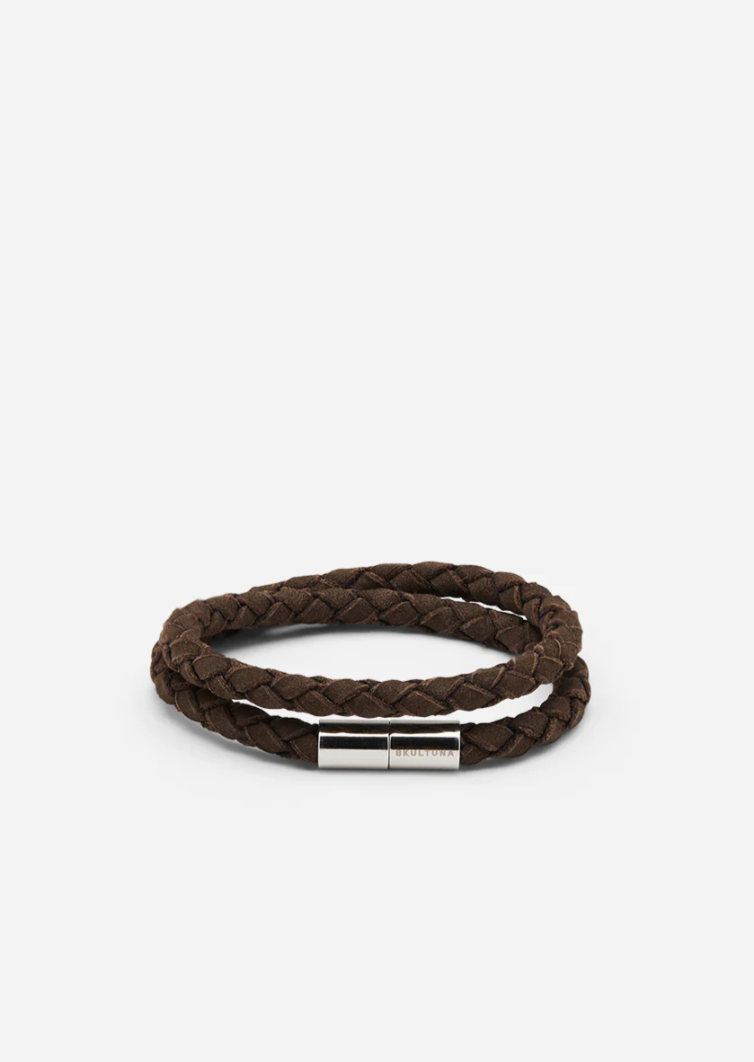 Skultuna 1607 스쿨투나 Suede Bracelet - Brown 남성 주얼리 스웨덴