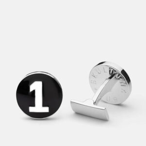 Skultuna 1607 스쿨투나 Racer Cufflinks - Black & White 남성 주얼리 스웨덴