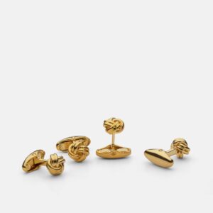 Skultuna 1607 스쿨투나 Knot Shirt Studs - Gold Plated 남성 주얼리 스웨덴
