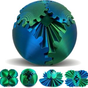 Gear Sphere3D프린트 기어스피어-스팀펑크 원더 피젯기어 볼큐브 스트레스해소 성인용(그린)