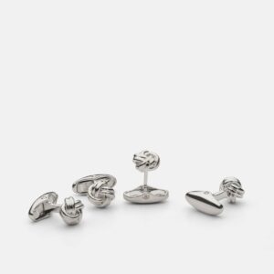 Skultuna 1607 스쿨투나 Knot Shirt Studs - Silver Plated 남성 주얼리 스웨덴