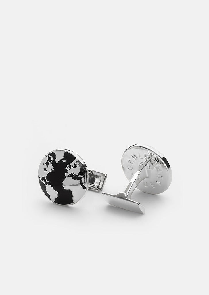 Skultuna 1607 스쿨투나 World Cufflinks - Black 남성 주얼리 스웨덴
