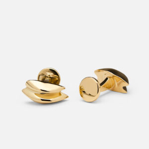 Skultuna 1607 스쿨투나 Écume de Mer - Unda Cufflinks - Gold Plated 여성 주얼리 스웨덴