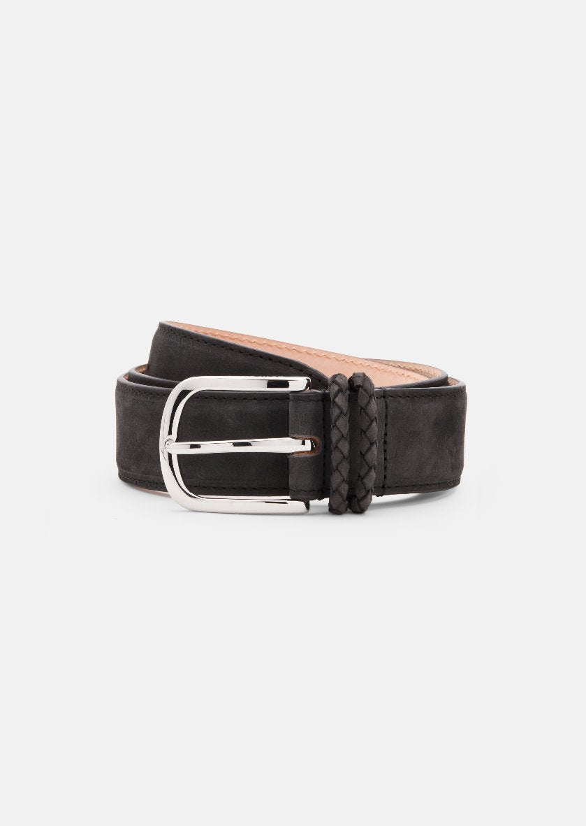 Skultuna 1607 스쿨투나 Skultuna Suede Belt - Black 남성 주얼리 스웨덴