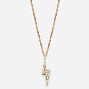 Skultuna 1607 스쿨투나 Pavé Symbol - Lightning Necklace - Gold Vermeil 여성 주얼리 스웨덴
