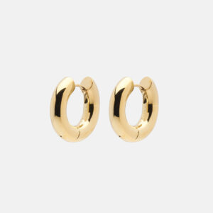 Skultuna 1607 스쿨투나 Hoop Earrings - Gold Plated - Large 여성 주얼리 스웨덴