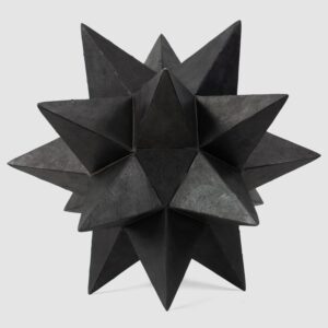 Mad et Len 마드 에 렌 Black Burned Metal Star Icosahedron Sculpture - 42cm 프랑스 니치 홈프래그런스