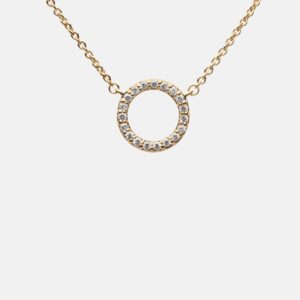 Skultuna 1607 스쿨투나 Pavé Symbol - Circle Necklace - Gold Vermeil 여성 주얼리 스웨덴