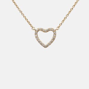 Skultuna 1607 스쿨투나 Pavé Symbol - Heart Necklace - Gold Vermeil 여성 주얼리 스웨덴