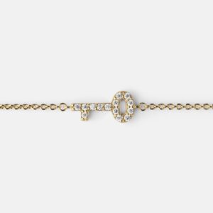 Skultuna 1607 스쿨투나 Pavé Symbol - Key Bracelet - Gold Vermeil 여성 주얼리 스웨덴