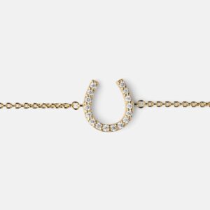 Skultuna 1607 스쿨투나 Pavé Symbol - Horse Shoe Bracelet - Gold Vermeil 여성 주얼리 스웨덴