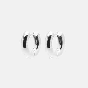 Skultuna 1607 스쿨투나 Hoop Earrings - Silver Plated - Large 여성 주얼리 스웨덴