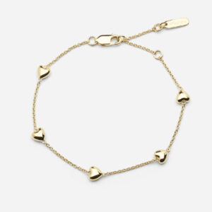 Skultuna 1607 스쿨투나 Heart Petit Bracelet – Gold Vermeil 여성 주얼리 스웨덴