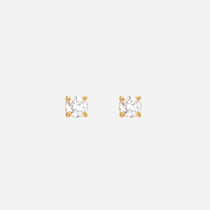 Skultuna 1607 스쿨투나 Solitaire Studs - Gold Vermeil 여성 주얼리 스웨덴