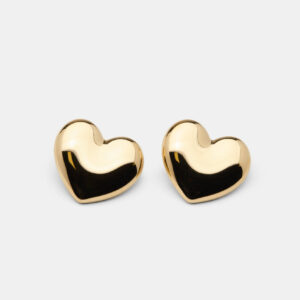 Skultuna 1607 스쿨투나 Large Heart Earrings - Gold Plated 여성 주얼리 스웨덴