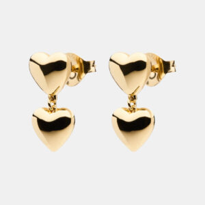 Skultuna 1607 스쿨투나 Heart Drop Earrings - Gold Vermeil 여성 주얼리 스웨덴