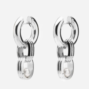 Skultuna 1607 스쿨투나 Hoop Earrings - Déco - Silver Plated 여성 주얼리 스웨덴