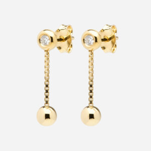Skultuna 1607 스쿨투나 Météorite Diamond Earrings - Gold Vermeil 여성 주얼리 스웨덴