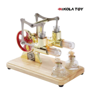 니콜라토이 Bamboo Based Twin Cylinder Stirling Engine 스털링 엔진 모형 정품 해외직구