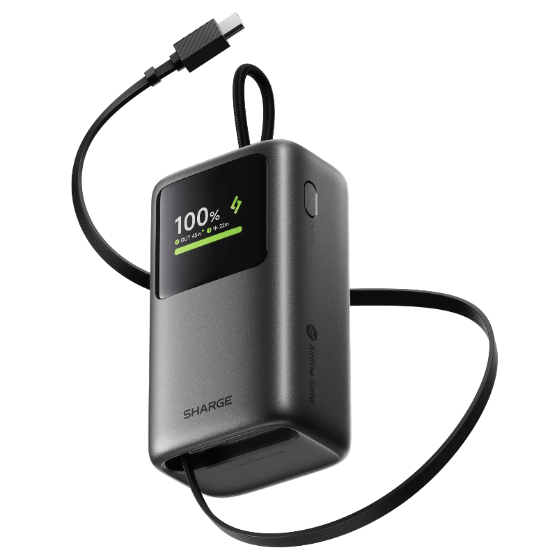 샤지 Sharge HyperTower 45 Power Bank ( 45W, 10K,Built-in Cable) 충전기 SSD허브 해외직구 정품