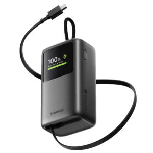 샤지 Sharge HyperTower 45 Power Bank ( 45W, 10K,Built-in Cable) 충전기 SSD허브 해외직구 정품