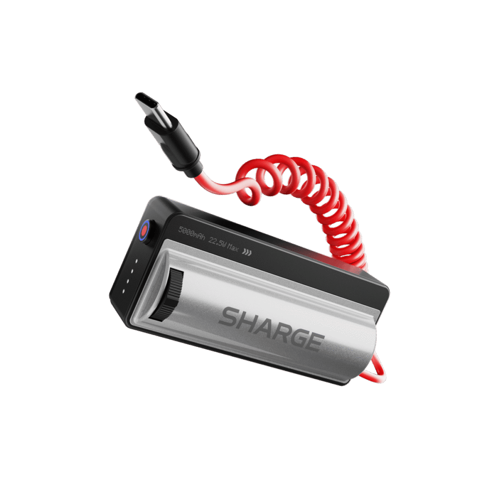 SHARGE Grip Power Bank(22.5W, 5K, Tactile Shutter Button)