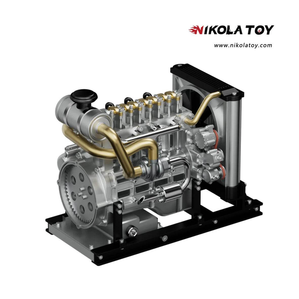 니콜라토이 TECHING Workable Mini Diesel 4-Cylinder Engi 엔진 모형 키트 정품 해외직구