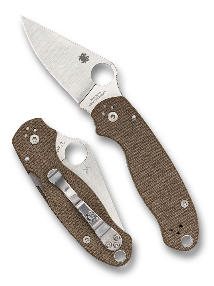 스파이더코 Spyderco Para® 3 Brown Canvas Micarta® CPM® Cru-Wear® 해외직구 정품