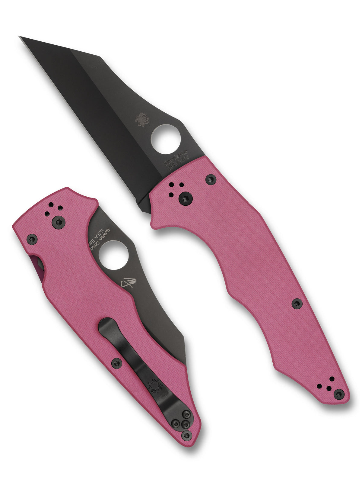 스파이더코 Spyderco YoJumbo™ Pink G-10 Black Blade Sprint Run® 해외직구 정품