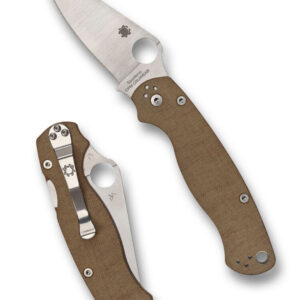 스파이더코 Spyderco Para Military® 2 Brown Canvas Micarta® CPM® Cru-Wear® 해외직구 정품