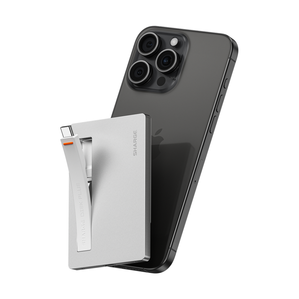 샤지 SHARGE Disk Plus (0.24"thin, 10Gbps, 4TB, Built-in USB-C Cable) 충전기 SSD허브 해외직구 정품
