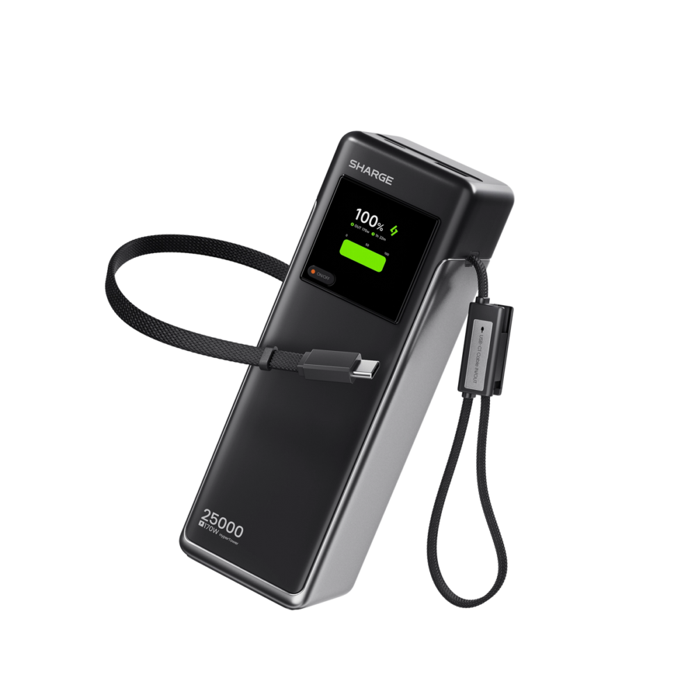 샤지 SHARGE HyperTower 170 Power Bank(4-in-1, 170W, 25K) 충전기 SSD허브 해외직구 정품