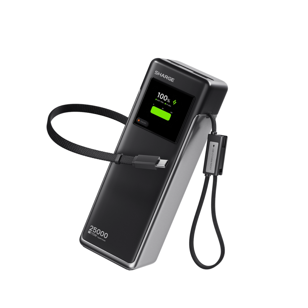 샤지 SHARGE HyperTower 170 Power Bank(4-in-1, 170W, 25K) 충전기 SSD허브 해외직구 정품
