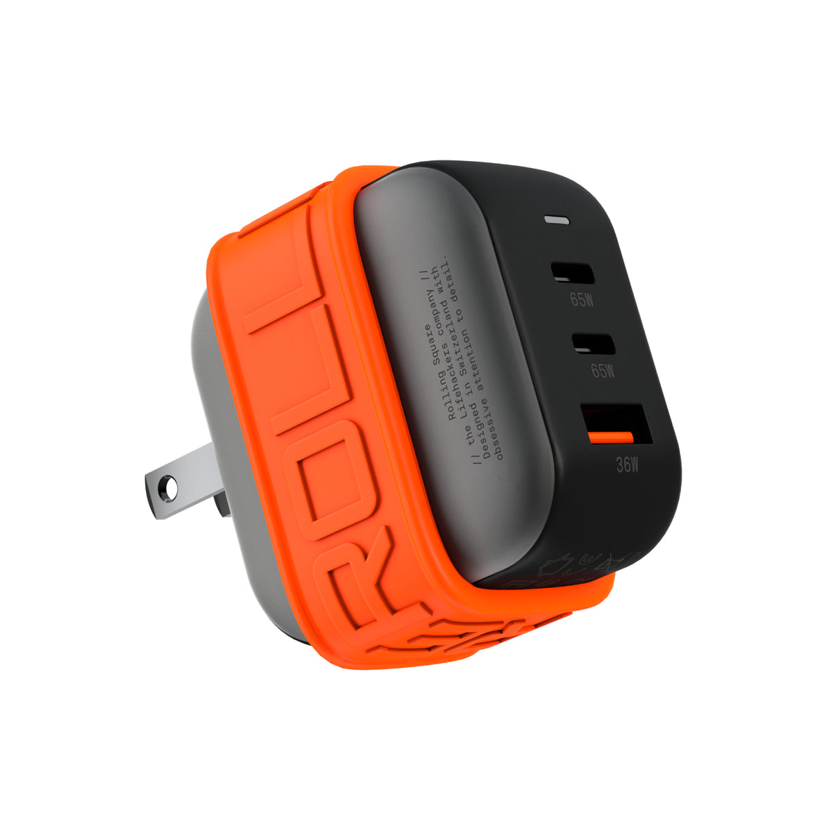 충전기 롤링스퀘어 ROLLING SQUARE Essential GaN Charger - 65W power, 45% smalle
