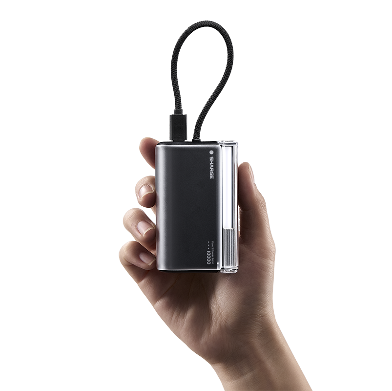 샤지 SHARGE Flow 3 Power Bank (45W, 10K, Built-in Cable) 충전기 SSD허브 해외직구 정품